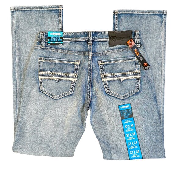 Rock & Roll Denim Men's Revolver Slim Fit Straight Boot Leg Jeans (32x34) NEW - Picture 1 of 8